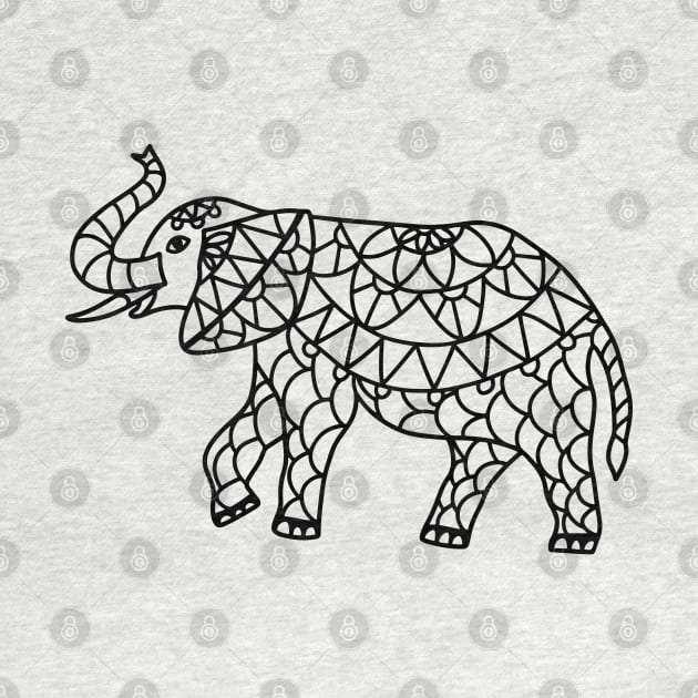 Mandala Elephant by Satic